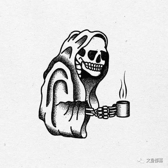 骷髅头纹身素材