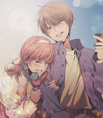 动漫害羞爱情情侣头像图片