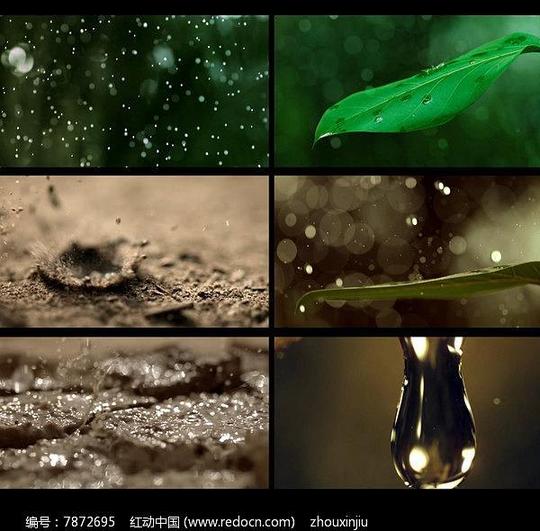 下雨慢镜头视频素材图片