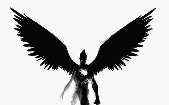 黑色翅膀妖怪恶魔黑翅膀怪物此素材是90设计网