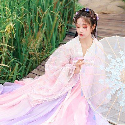 白菜民族服装正版原创汉服女古装中国风学生仙女樱花超仙古风套装