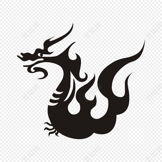 黑色中国风龙免抠素材