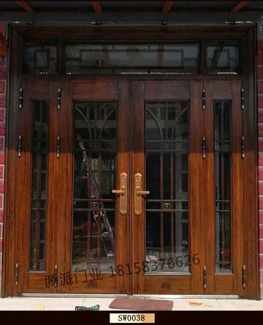 仿真铜门别墅大门客厅玻璃防盗门农村庭院入户门甲级锌合金门_7折