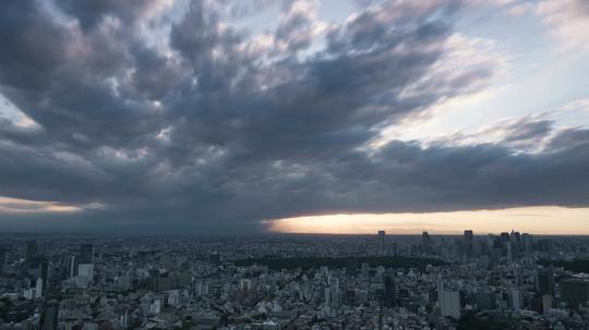 东京日落延时摄影_4096x2304_高清视频素材下载(编号