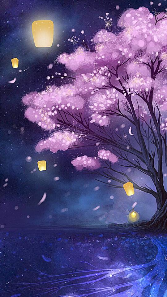 搜图123提供独家原创紫色梦幻夜景h5背景下载,此素材图片已被下载28次