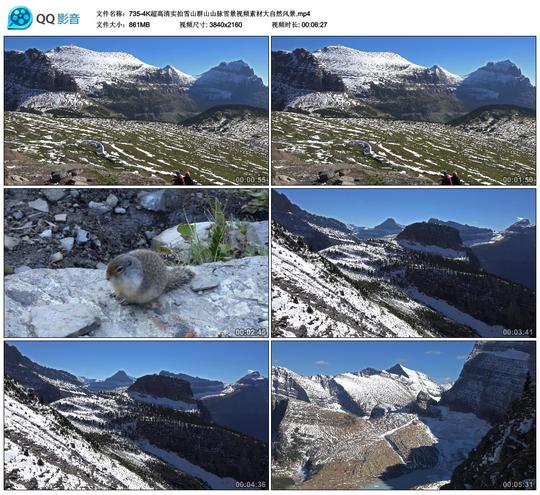 735-4k超高清实拍雪山群山脉雪景视频素材大自然风景冬天旅游文化