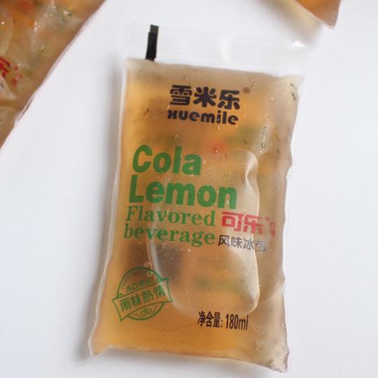 网红袋装冰包果汁饮料180ml儿时怀旧学校零食小卖部饮品可乐柠檬5包