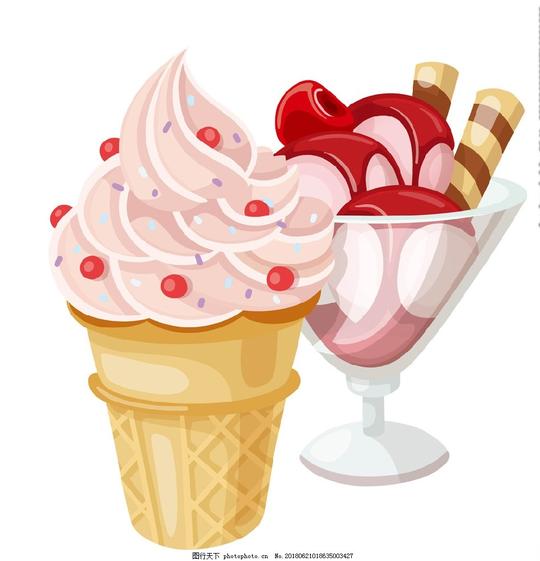 甜品美食西点蛋糕奶油美味卡爱草莓图片素材动漫动画