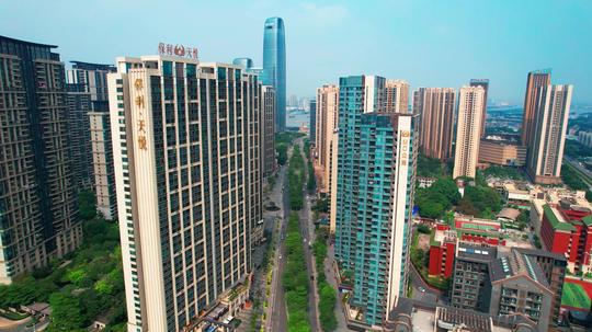 4k广州琶洲房产物业广州房地产建筑航拍的预览图