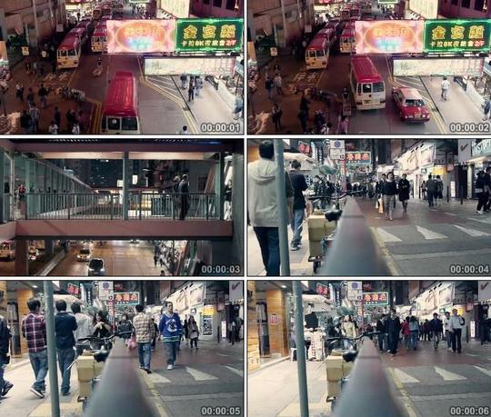 城市街道街景地铁站内逛街的人群人流车流高清宣传视频素材ly214