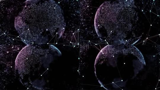 炫酷科技互联网地球展示背景led视频素材
