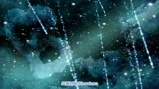 牛朗织女七夕节日鹊桥会暗夜星空流星划过舞台背景动态视频素材