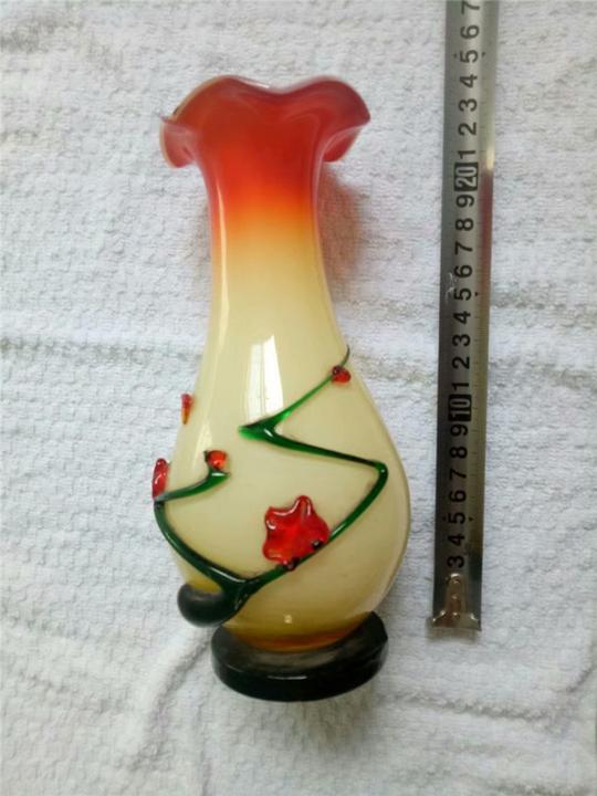 老花瓶玻璃花瓶摆件80后70年代老物件电影道具怀旧收藏微瑕