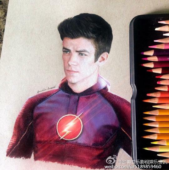 外粉手绘#闪电侠#barryallen!如此逼真居然是画出来的?
