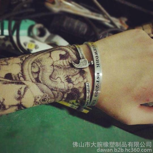 美国原创潮牌lustltd钛钢手镯铁锤形状手环能量手环情侣开口手镯