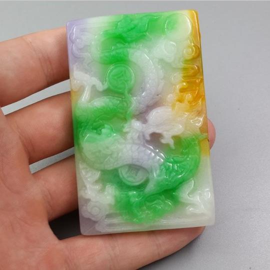 热卖天然正品羊脂级阿富汗白玉玉牌龙牌吊牌守护神挂件玉石吊坠挂件