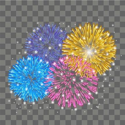 新年元旦烟花素材
