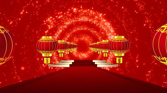 新年晚会舞台背景视频素材迎接新年