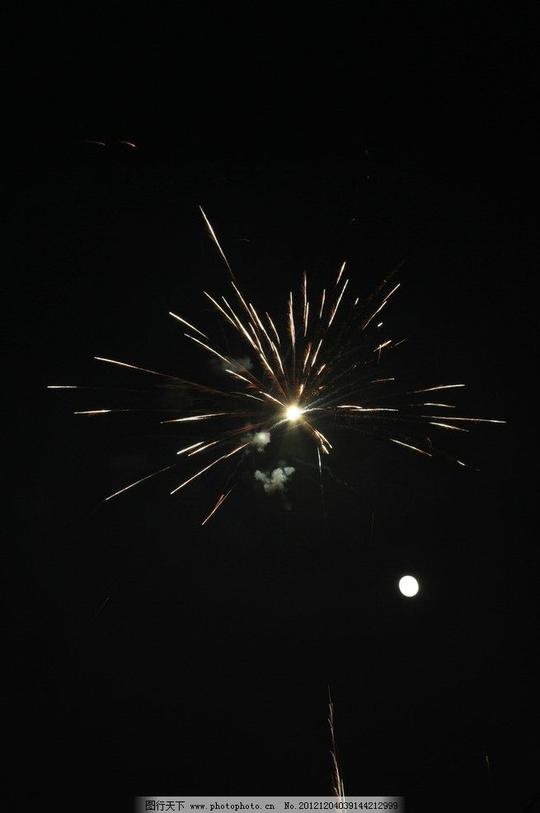 节日礼花烟花烟火焰火爆竹鞭炮庆典新年绽放节日素材