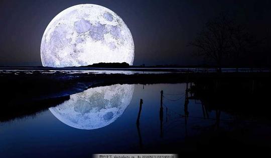月亮与夜空星空景色高清图片-素材中国16素材网月亮风景图图片