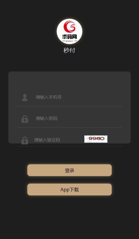 完美运营版黑色ui支付抢单跑分系统/微信支付宝银行卡码商系统/支持封装app