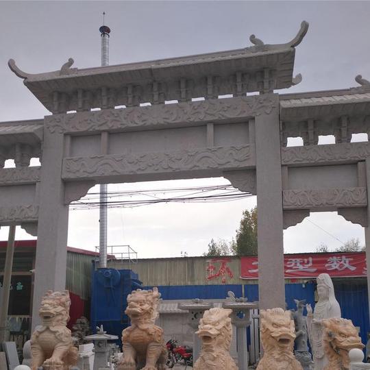 石雕门浮雕门框中式古风中国风装饰园林建筑