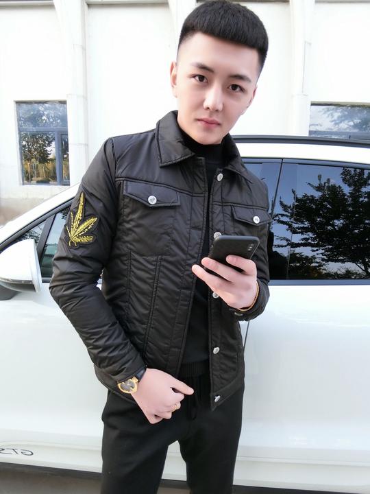 皇家男爵v快手抖音网红同款男翻领棉服棉衣外套立正夹克精神小伙