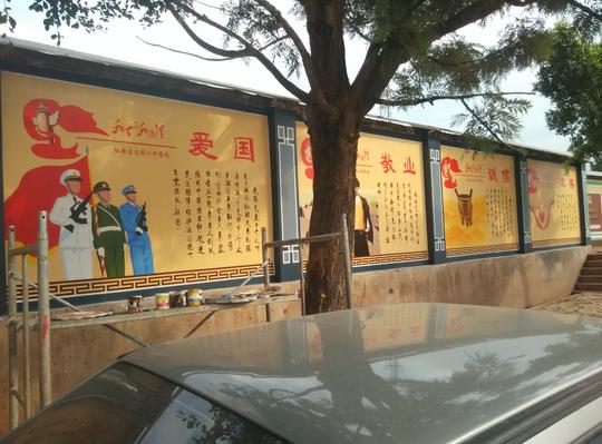 云南校园文化墙体彩绘手绘墙画昆明校园文化建设彩绘