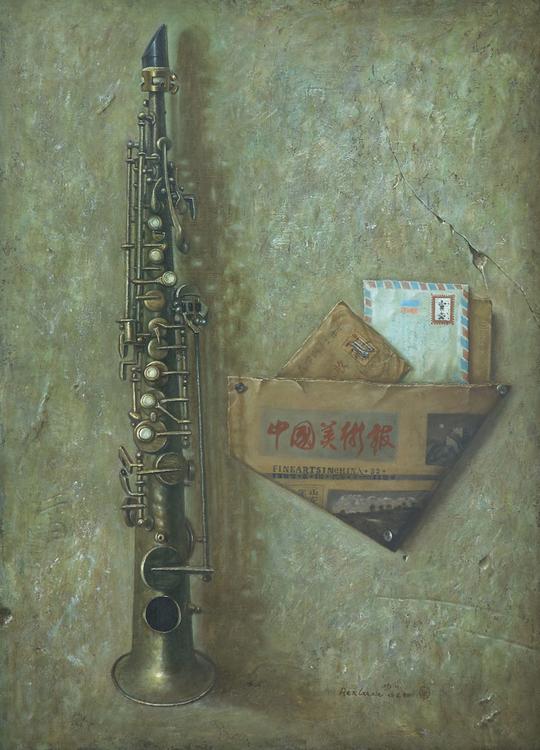 任兰新《灰色序曲》73x54油画1992