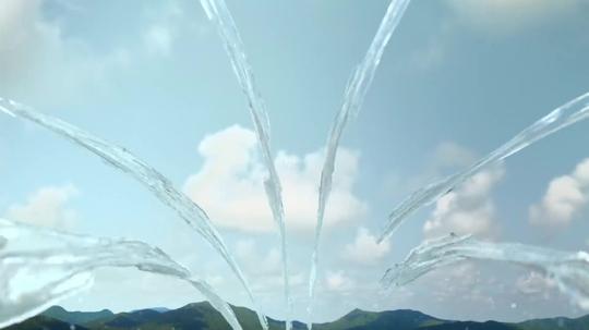 纯天然矿泉水龙吸水特效视频素材
