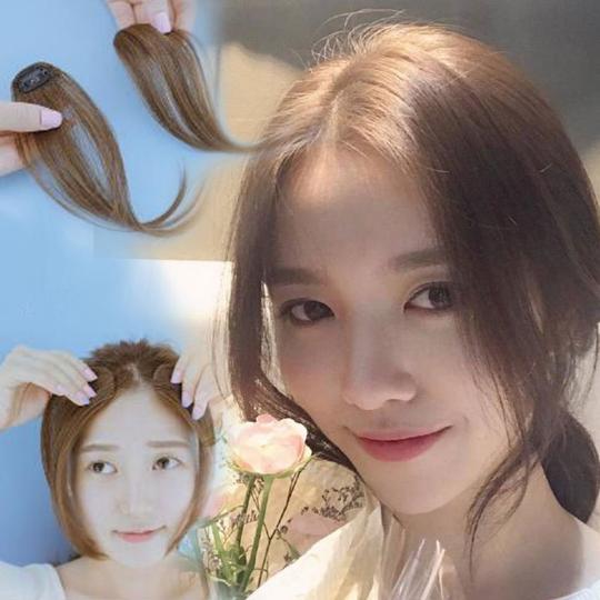 网红新款八字空气女龙须中分两侧假发片无痕自然抖音假刘海女