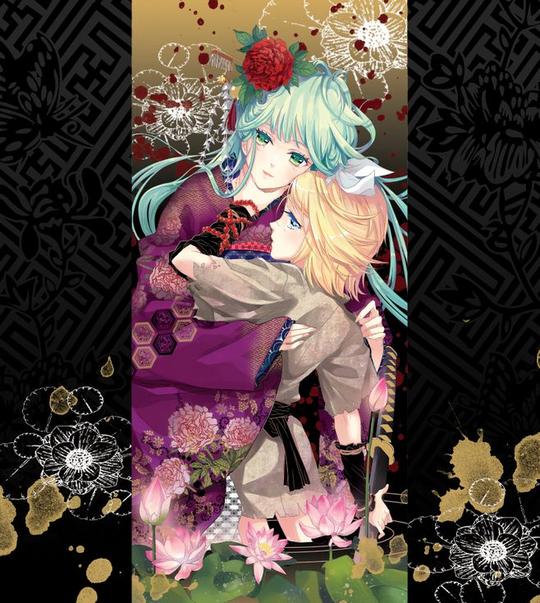 初音##镜音铃##花##荷花##素材