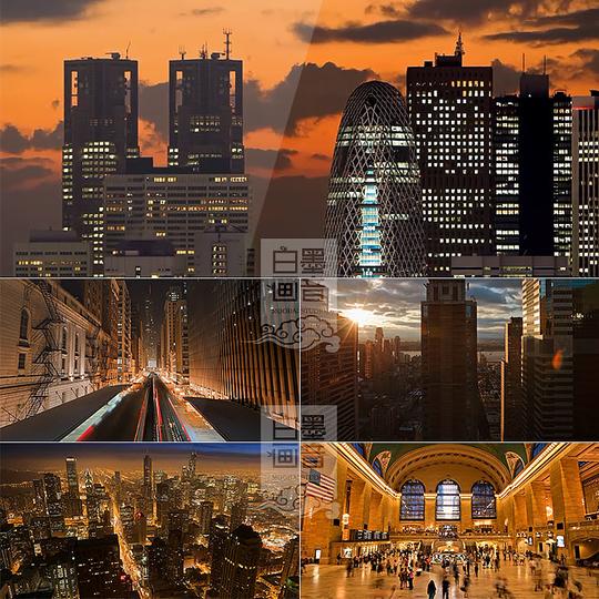 a89繁华城市夜景夕阳地铁车站傍晚高楼大厦高清实拍视频素材