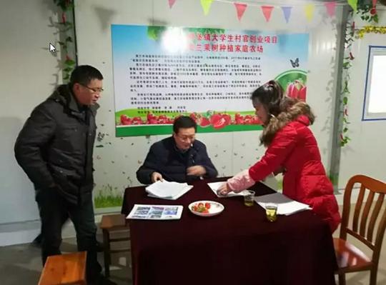 市县实地考察柳堡大学生村官创业项目