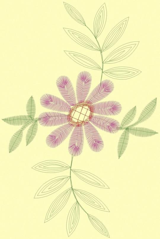 绣花花卉家纺免费素材