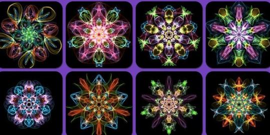 上百张不可思议的宇宙本源爱的能量光粒子结构矩阵图欣赏