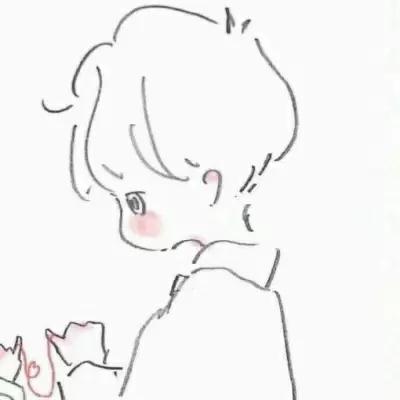 简笔画，可爱情侣头像,情侣