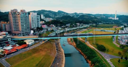 高清航拍宝岛台湾台北城市全景视频素材