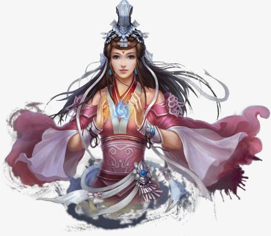 游戏侠女长发飘飘免抠素材免费下载_觅元素51yuansu.