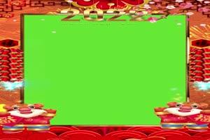 2022春节新年拜年边框绿幕视频@特效牛8手机特效图片