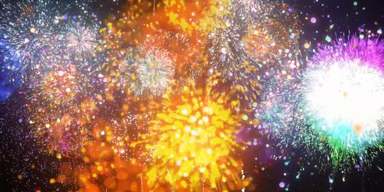 时钟倒计时烟花烟火迎新年_3840x1768_高清视频素材