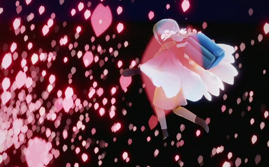 【光遇】夜樱太美了!被樱花包裹的我满满幸福!