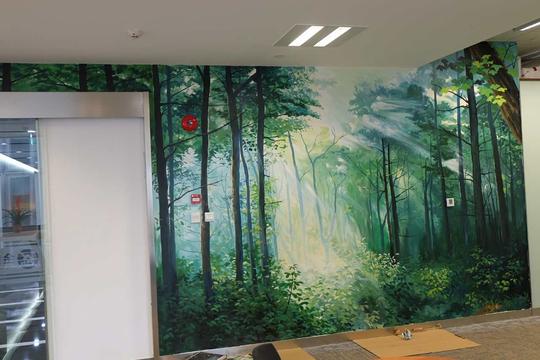 宜春车库涂鸦彩绘|办公室墙绘的工作室