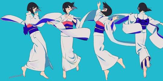 【侵删】动作素材/动漫画师名:海岛千本