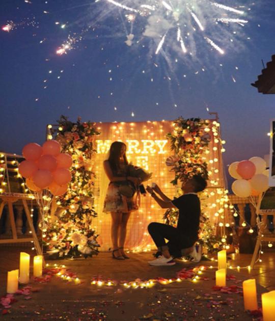 求婚策划布置场地装饰海边天台ktv电影院求婚表白生日惊喜深圳