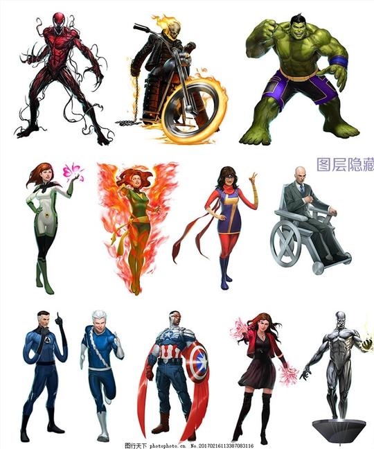 漫画超级英雄欧美蜘蛛侠绿巨人博士骨髓骑士动漫动画动漫人物