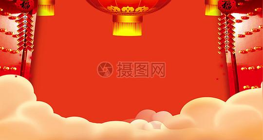 开门迎新年背景图图片下载