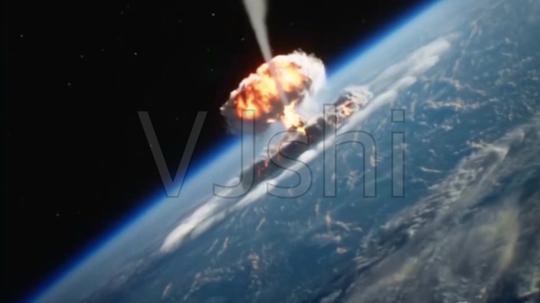宇宙导弹发射核弹蘑菇云_1920x1080_高清视频素材下载