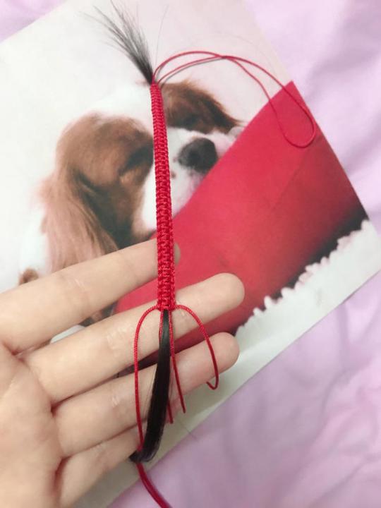抖音同款情思头发相思表白手链红绳编织手链
