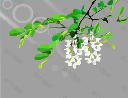 树枝上开花flash植物动画视频音效素材免费下载(图片